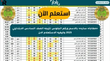 «مفاجأة سارة» بالاسم ورقم الجلوس نتيجة الصف السادس الابتدائي 2025 وكيفية الاستعلام الآن